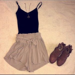 Beige Flow Shorts